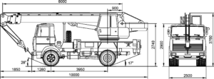 Габариты автокрана КС-35715