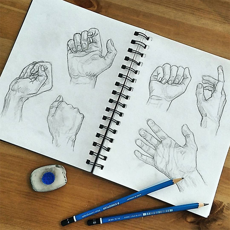 Beautiful hand drawings realism