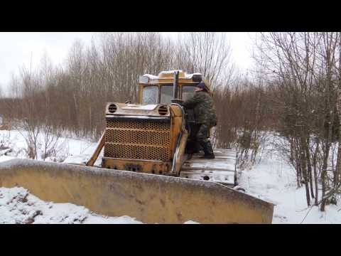 Пуск трактора т-170 болотник