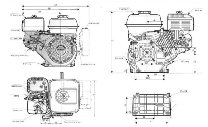 Мотор Lifan 168F-2B: особенности конструкции