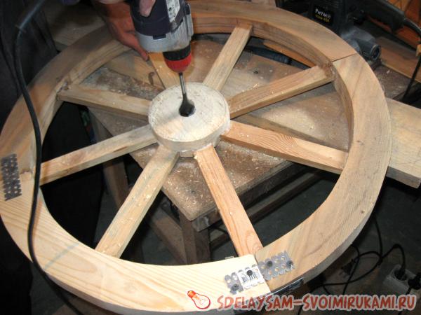 Изготовление деревянного колеса