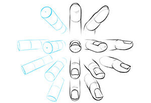 Finger Drawings Showing Perspective and Direction